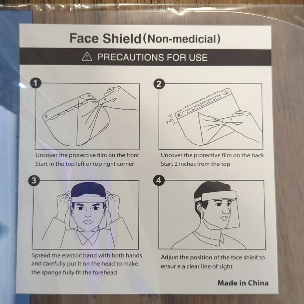 Clear Reusable Medical Face Shield Mask - Picture 5 of 6